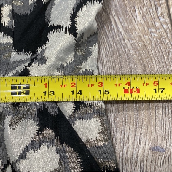 ANTHROPOLOGIE TABITHA Black Gold Floral A-Line Dress Lined w/ Pockets Sz 6 - Picture 14 of 16